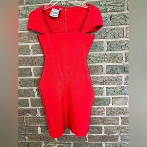 ⭕️SOLD ⭕️ Herve Leger Red bandage dress
